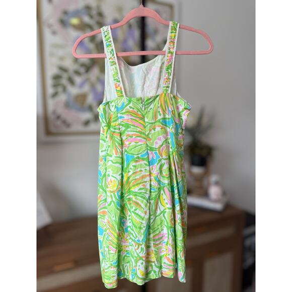 Lilly Pulitzer Fryer Elephant Ear Printed Shift Mini Dress Green Womens Size 2 - Picture 4 of 13
